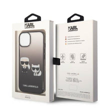 Заредете изображение във визуализатора на галерията – Karl Lagerfeld KLHCP14MTGKCK iPhone 14 Plus 6,7 "hardcase black / black Gradient Ikonik Karl &amp; Choupette - TopMag
