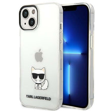 Заредете изображение във визуализатора на галерията – Karl Lagerfeld KLHCP14SCTTR iPhone 14 6,1 "hardcase clear / transparent Choupette Body - TopMag
