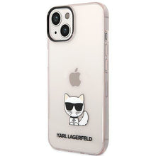 Заредете изображение във визуализатора на галерията – Karl Lagerfeld KLHCP14SCTTRI iPhone 14 6.1 "hardcase pink / pink Transparent Choupette Body - TopMag
