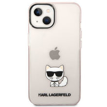 Заредете изображение във визуализатора на галерията – Karl Lagerfeld KLHCP14SCTTRI iPhone 14 6.1 "hardcase pink / pink Transparent Choupette Body - TopMag
