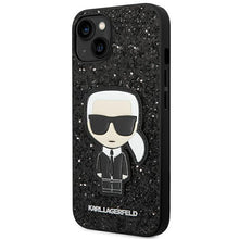 Заредете изображение във визуализатора на галерията – Karl Lagerfeld KLHCP14SGFKPK iPhone 14 6.1 "hardcase black / black Glitter Flakes Ikonik - TopMag

