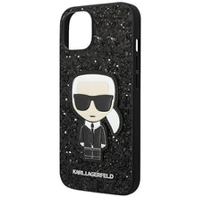 Заредете изображение във визуализатора на галерията – Karl Lagerfeld KLHCP14SGFKPK iPhone 14 6.1 "hardcase black / black Glitter Flakes Ikonik - TopMag
