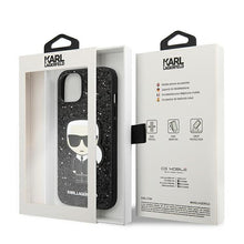 Заредете изображение във визуализатора на галерията – Karl Lagerfeld KLHCP14SGFKPK iPhone 14 6.1 "hardcase black / black Glitter Flakes Ikonik - TopMag
