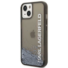 Заредете изображение във визуализатора на галерията – Karl Lagerfeld KLHCP14SLCKVK iPhone 14 6.1 "black / black hardcase Liquid Glitter Elong - TopMag
