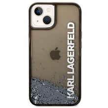 Заредете изображение във визуализатора на галерията – Karl Lagerfeld KLHCP14SLCKVK iPhone 14 6.1 "black / black hardcase Liquid Glitter Elong - TopMag
