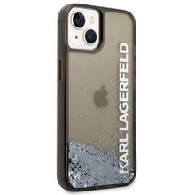 Заредете изображение във визуализатора на галерията – Karl Lagerfeld KLHCP14SLCKVK iPhone 14 6.1 "black / black hardcase Liquid Glitter Elong - TopMag
