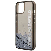 Заредете изображение във визуализатора на галерията – Karl Lagerfeld KLHCP14SLCKVK iPhone 14 6.1 "black / black hardcase Liquid Glitter Elong - TopMag
