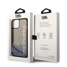 Заредете изображение във визуализатора на галерията – Karl Lagerfeld KLHCP14SLCKVK iPhone 14 6.1 "black / black hardcase Liquid Glitter Elong - TopMag

