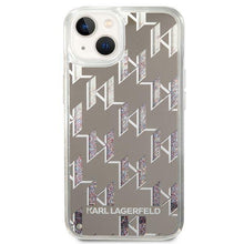 Заредете изображение във визуализатора на галерията – Karl Lagerfeld KLHCP14SLMNMS iPhone 14 6.1 "hardcase silver / silver Liquid Glitter Monogram - TopMag
