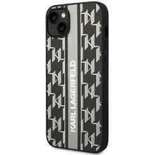 Заредете изображение във визуализатора на галерията – Karl Lagerfeld KLHCP14SPGKLSKG iPhone 14 6.1 "hardcase gray / gray Monogram Stripe - TopMag
