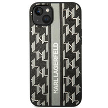 Заредете изображение във визуализатора на галерията – Karl Lagerfeld KLHCP14SPGKLSKG iPhone 14 6.1 "hardcase gray / gray Monogram Stripe - TopMag

