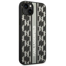 Заредете изображение във визуализатора на галерията – Karl Lagerfeld KLHCP14SPGKLSKG iPhone 14 6.1 "hardcase gray / gray Monogram Stripe - TopMag
