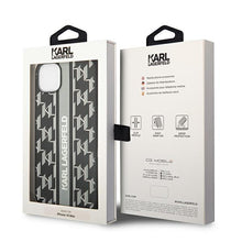 Заредете изображение във визуализатора на галерията – Karl Lagerfeld KLHCP14SPGKLSKG iPhone 14 6.1 "hardcase gray / gray Monogram Stripe - TopMag
