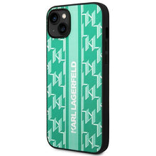 Заредете изображение във визуализатора на галерията – Karl Lagerfeld KLHCP14SPGKLSKN iPhone 14 6.1 "hardcase green / green Monogram Stripe - TopMag
