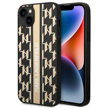 Заредете изображение във визуализатора на галерията – Karl Lagerfeld KLHCP14SPGKLSKW iPhone 14 6.1 "hardcase brown / brown Monogram Stripe - TopMag
