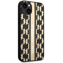 Заредете изображение във визуализатора на галерията – Karl Lagerfeld KLHCP14SPGKLSKW iPhone 14 6.1 "hardcase brown / brown Monogram Stripe - TopMag
