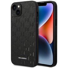 Заредете изображение във визуализатора на галерията – Karl Lagerfeld KLHCP14SSAKLHPK iPhone 14 6.1 "hardcase black / black Saffiano Mono Metal Logo - TopMag
