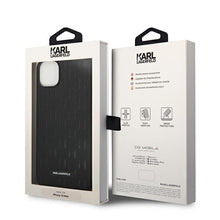 Заредете изображение във визуализатора на галерията – Karl Lagerfeld KLHCP14SSAKLHPK iPhone 14 6.1 "hardcase black / black Saffiano Mono Metal Logo - TopMag

