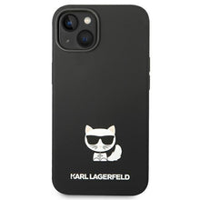 Заредете изображение във визуализатора на галерията – Karl Lagerfeld KLHCP14SSLCTBK iPhone 14 6.1 "hardcase black / black Silicone Choupette Body - TopMag
