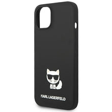 Заредете изображение във визуализатора на галерията – Karl Lagerfeld KLHCP14SSLCTBK iPhone 14 6.1 "hardcase black / black Silicone Choupette Body - TopMag
