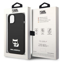 Заредете изображение във визуализатора на галерията – Karl Lagerfeld KLHCP14SSLCTBK iPhone 14 6.1 "hardcase black / black Silicone Choupette Body - TopMag
