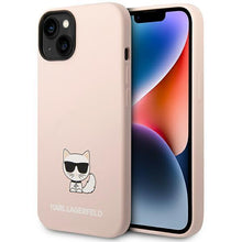 Заредете изображение във визуализатора на галерията – Karl Lagerfeld KLHCP14SSLCTPI iPhone 14 6.1 "hardcase light pink / light pink Silicone Choupette Body - TopMag

