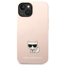 Заредете изображение във визуализатора на галерията – Karl Lagerfeld KLHCP14SSLCTPI iPhone 14 6.1 "hardcase light pink / light pink Silicone Choupette Body - TopMag
