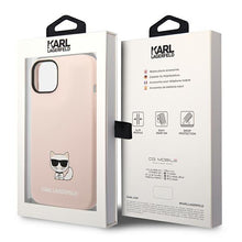 Заредете изображение във визуализатора на галерията – Karl Lagerfeld KLHCP14SSLCTPI iPhone 14 6.1 "hardcase light pink / light pink Silicone Choupette Body - TopMag
