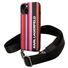 Заредете изображение във визуализатора на галерията – Karl Lagerfeld KLHCP14SSTSTP iPhone 14 6.1 "hardcase pink / pink Color Stripes Strap - TopMag
