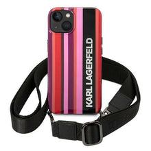 Заредете изображение във визуализатора на галерията – Karl Lagerfeld KLHCP14SSTSTP iPhone 14 6.1 "hardcase pink / pink Color Stripes Strap - TopMag
