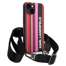 Заредете изображение във визуализатора на галерията – Karl Lagerfeld KLHCP14SSTSTP iPhone 14 6.1 "hardcase pink / pink Color Stripes Strap - TopMag
