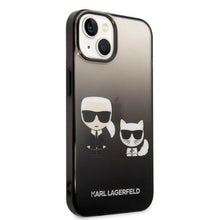 Заредете изображение във визуализатора на галерията – Karl Lagerfeld KLHCP14STGKCK iPhone 14 6,1 "hardcase black / black Gradient Ikonik Karl &amp; Choupette - TopMag
