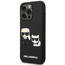 Заредете изображение във визуализатора на галерията – Karl Lagerfeld KLHCP14X3DRKCK iPhone 14 Pro Max 6,7" czarny/black hardcase Karl&amp;Choupette Ikonik 3D
