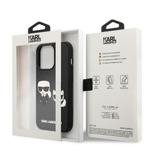 Заредете изображение във визуализатора на галерията – Karl Lagerfeld KLHCP14X3DRKCK iPhone 14 Pro Max 6,7" czarny/black hardcase Karl&amp;Choupette Ikonik 3D
