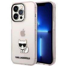 Заредете изображение във визуализатора на галерията – Karl Lagerfeld KLHCP14XCTTRI iPhone 14 Pro Max 6.7 "hardcase pink / pink Transparent Choupette Body - TopMag
