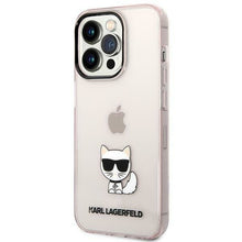 Заредете изображение във визуализатора на галерията – Karl Lagerfeld KLHCP14XCTTRI iPhone 14 Pro Max 6.7 "hardcase pink / pink Transparent Choupette Body - TopMag
