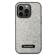 Заредете изображение във визуализатора на галерията – Karl Lagerfeld KLHCP14XG2ELS iPhone 14 Pro Max 6.7 "hardcase silver / silver Glitter Plaque Logo
