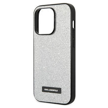 Заредете изображение във визуализатора на галерията – Karl Lagerfeld KLHCP14XG2ELS iPhone 14 Pro Max 6.7 "hardcase silver / silver Glitter Plaque Logo
