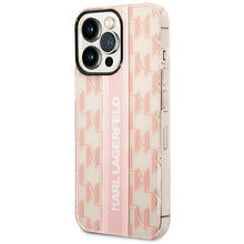Заредете изображение във визуализатора на галерията – Karl Lagerfeld KLHCP14XHKLSPCP iPhone 14 Pro Max 6.7 "hardcase pink / pink Mono Vertical Stripe - TopMag
