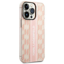 Заредете изображение във визуализатора на галерията – Karl Lagerfeld KLHCP14XHKLSPCP iPhone 14 Pro Max 6.7 "hardcase pink / pink Mono Vertical Stripe - TopMag
