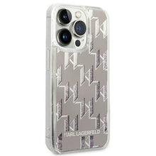 Заредете изображение във визуализатора на галерията – Karl Lagerfeld KLHCP14XLMNMS iPhone 14 Pro Max 6.7 "hardcase silver / silver Liquid Glitter Monogram - TopMag

