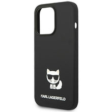Заредете изображение във визуализатора на галерията – Karl Lagerfeld KLHCP14XSLCTBK iPhone 14 Pro Max 6.7 "hardcase black / black Silicone Choupette Body - TopMag
