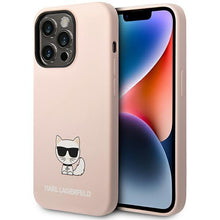 Заредете изображение във визуализатора на галерията – Karl Lagerfeld KLHCP14XSLCTPI iPhone 14 Pro Max 6.7 "hardcase light pink / light pink Silicone Choupette Body - TopMag
