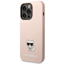 Заредете изображение във визуализатора на галерията – Karl Lagerfeld KLHCP14XSLCTPI iPhone 14 Pro Max 6.7 "hardcase light pink / light pink Silicone Choupette Body - TopMag
