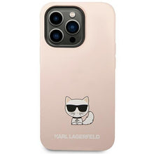 Заредете изображение във визуализатора на галерията – Karl Lagerfeld KLHCP14XSLCTPI iPhone 14 Pro Max 6.7 "hardcase light pink / light pink Silicone Choupette Body - TopMag
