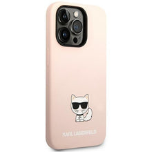 Заредете изображение във визуализатора на галерията – Karl Lagerfeld KLHCP14XSLCTPI iPhone 14 Pro Max 6.7 "hardcase light pink / light pink Silicone Choupette Body - TopMag
