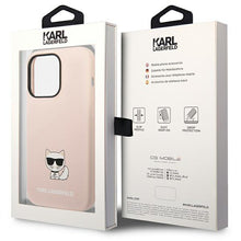 Заредете изображение във визуализатора на галерията – Karl Lagerfeld KLHCP14XSLCTPI iPhone 14 Pro Max 6.7 "hardcase light pink / light pink Silicone Choupette Body - TopMag

