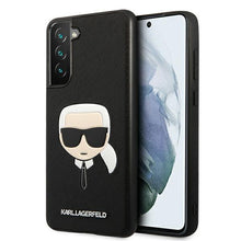 Заредете изображение във визуализатора на галерията – Karl Lagerfeld KLHCS21FSAKHBK G990 S21 FE czarny/black hardcase Saffiano Ikonik Karl`s Head - TopMag
