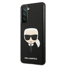 Заредете изображение във визуализатора на галерията – Karl Lagerfeld KLHCS21FSAKHBK G990 S21 FE czarny/black hardcase Saffiano Ikonik Karl`s Head - TopMag

