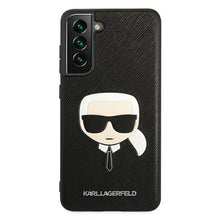 Заредете изображение във визуализатора на галерията – Karl Lagerfeld KLHCS21FSAKHBK G990 S21 FE czarny/black hardcase Saffiano Ikonik Karl`s Head - TopMag

